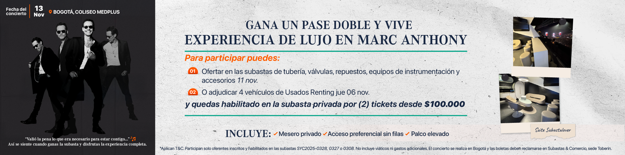 Participa en las subastas y activate en esta gran oferta